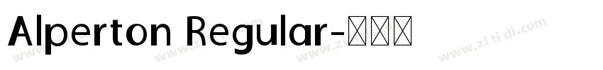 Alperton Regular字体转换